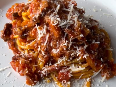 Bucatini Arrabiata without burrata