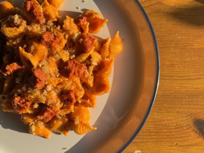 Conchiglie with Vodka sauce (Vegetarian option)
